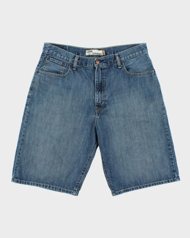 Vintage Y2K 00s Levi's '569 Loose Straight' Relaxed Fit Baggy Denim Jean Shorts - W36 made by Levi's