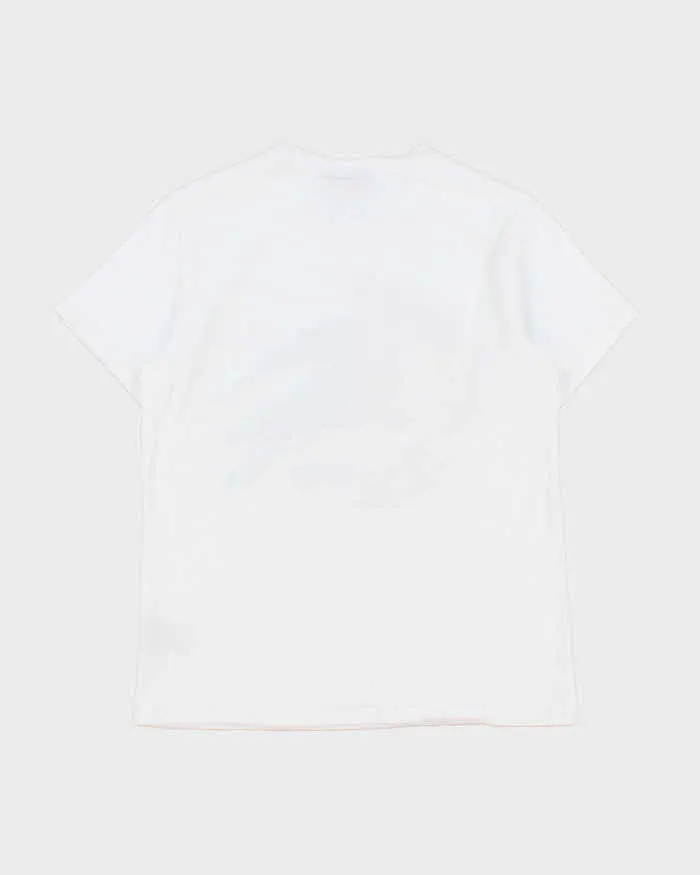 Burberry White Embroidered 'Soleford Splice' Heavyweight Crewneck T-Shirt - M sold by Rokit product image thumbnail 2