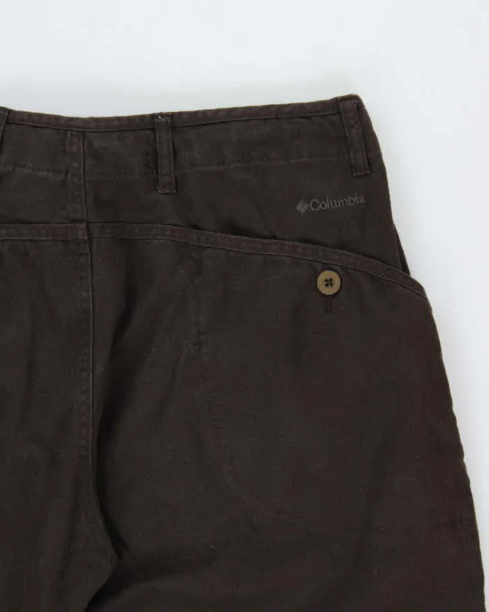 Vintage Y2K 00s Columbia Brown Mid Rise Heavyweight Linen Blend Relaxed Fit Straight Leg Trousers - W34 L30 sold by Rokit product image thumbnail 4