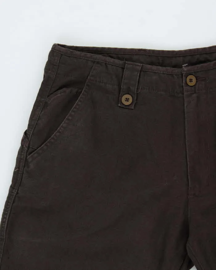 Vintage Y2K 00s Columbia Brown Mid Rise Heavyweight Linen Blend Relaxed Fit Straight Leg Trousers - W34 L30 sold by Rokit product image thumbnail 3