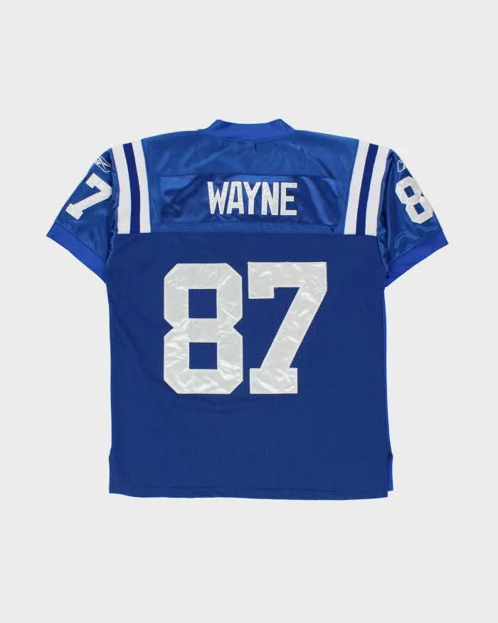 Vintage 2004-05 Reebok Indianapolis Colts Reggie Wayne #87 NFL Equipment Stitched On Field Home Jersey - M sold by Rokit product image thumbnail 2