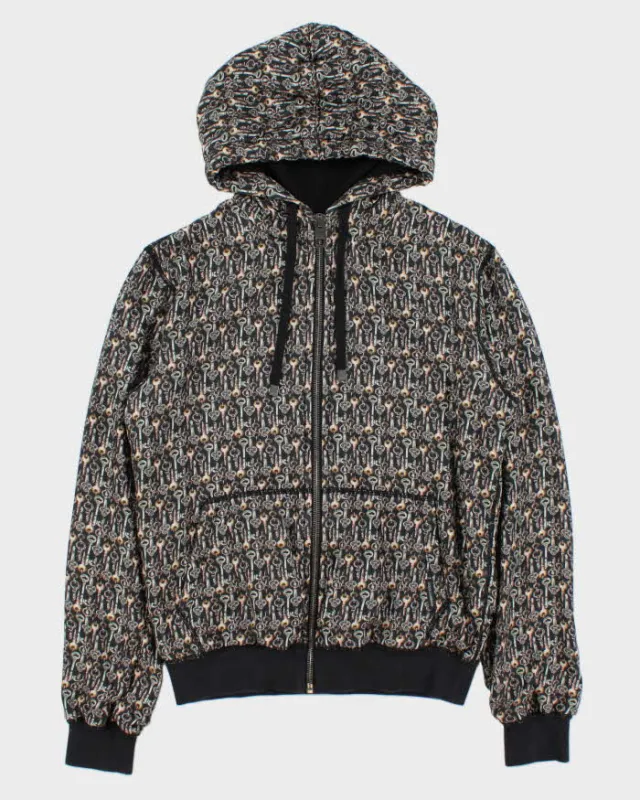 AW2016 Dolce & Gabbana Pure Silk Key Print Hooded Bomber Jacket - M made by Dolce & Gabanna