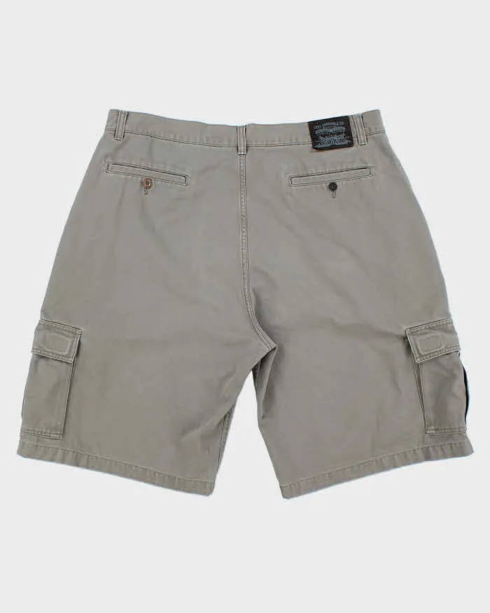 Vintage Y2K 00s Levi's Batwing Khaki Canvas Relaxed Fit Wide Leg Cargo Shorts - W38 sold by Rokit product image thumbnail 2
