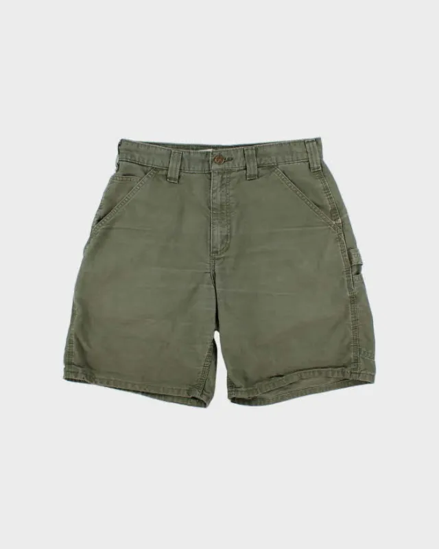 Vintage Carhartt B144 ARG Khaki Canvas Original Fit Carpenter Shorts - W34 made by Carhartt