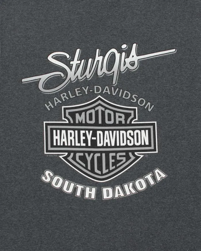 Vintage Harley Davidson Marl Grey Heavyweight Made In USA 'Sturgis' Sleeveless Crewneck T-Shirt - L sold by Rokit product image thumbnail 4