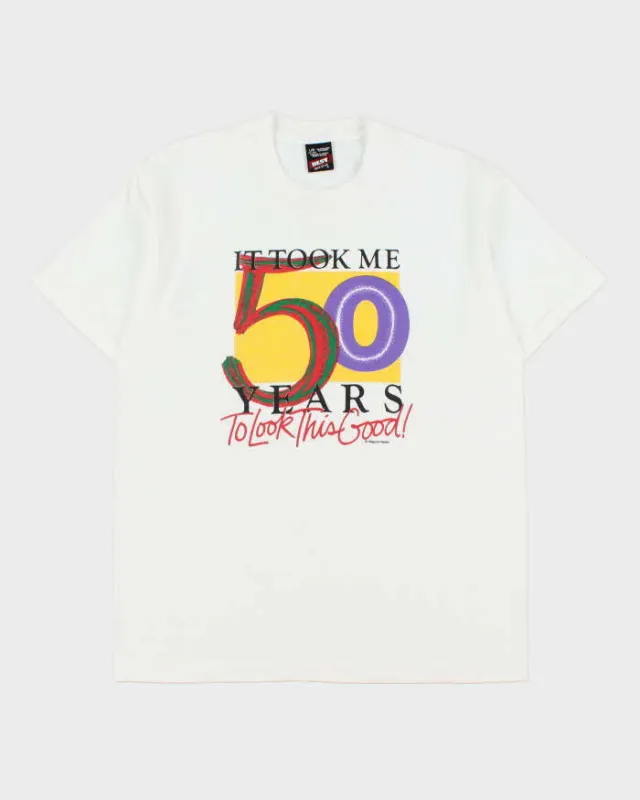 Vintage 1992 Peacock Papers Novelty Heavyweight Single Stitch Made In Canada Crewneck T-Shirt - L made by Fruit of the Loom