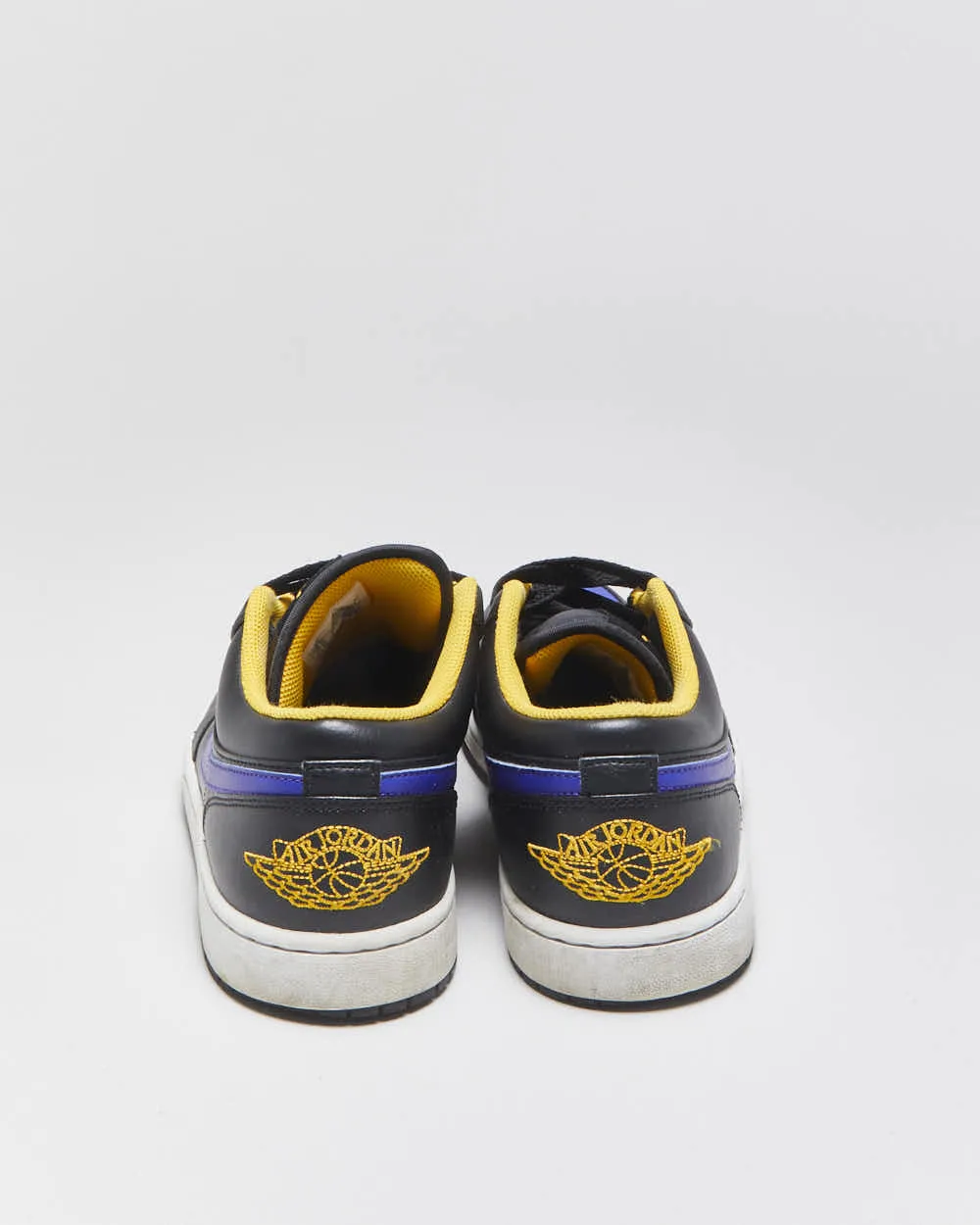 2022 Nike Air Jordan 1 Low 'Black Taxi / Dark Concord' LA Lakers Trainers - UK10 sold by Rokit product image thumbnail 4