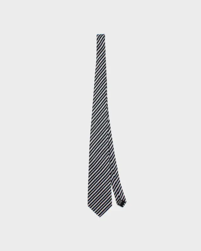 Vintage Y2K 00s Balmain Striped Silk Tie made by Balmain