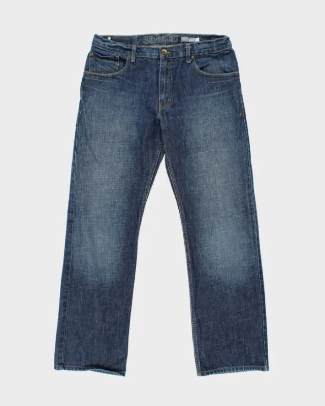 Vintage Y2K 00s Levi's SilverTab Mid Rise Stone Wash Denim Relaxed Fit Bootcut Jeans - W34 L32 made by Rokit