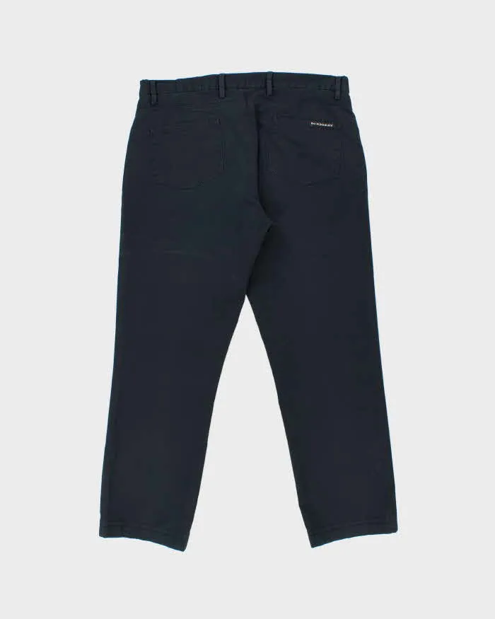 Vintage Y2K 00s Burberry Golf Navy Canvas Denim Straight Leg Trousers - W36 L28 sold by Rokit product image thumbnail 2