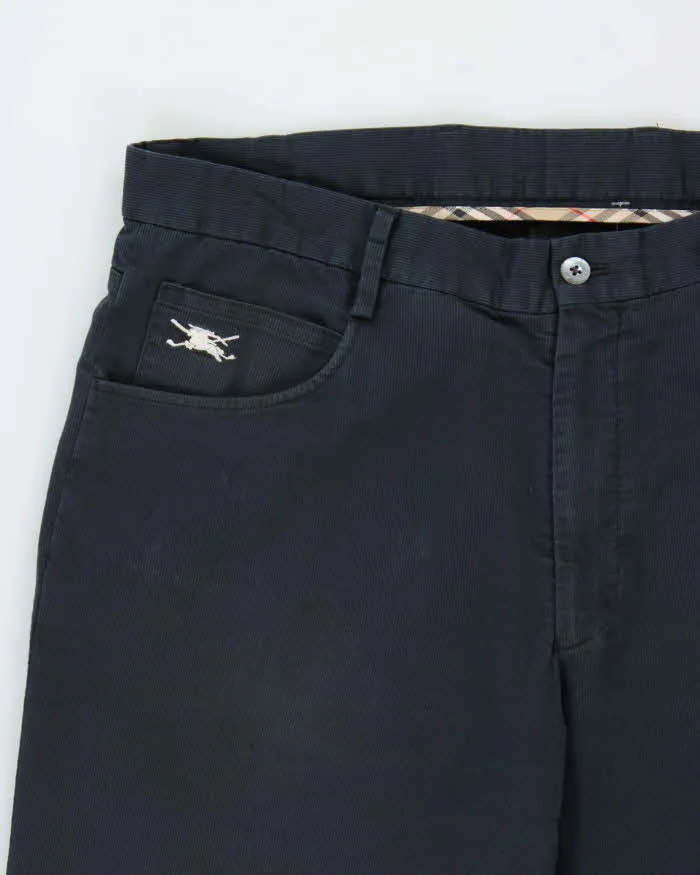 Vintage Y2K 00s Burberry Golf Navy Canvas Denim Straight Leg Trousers - W36 L28 sold by Rokit product image thumbnail 3