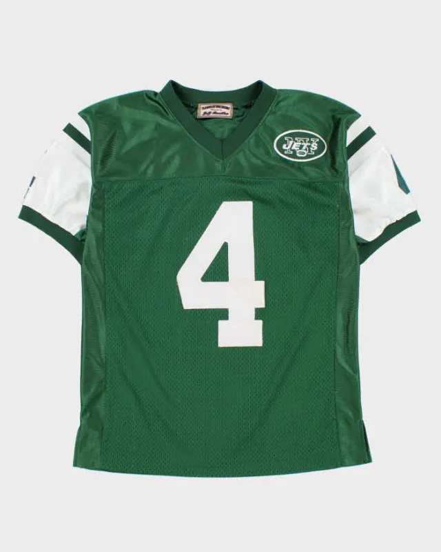 Vintage Y2K 00s Jeff Hamilton New York Jets 'Players Of The Century' Brett Favre #4 Home Jersey - M made by NFL