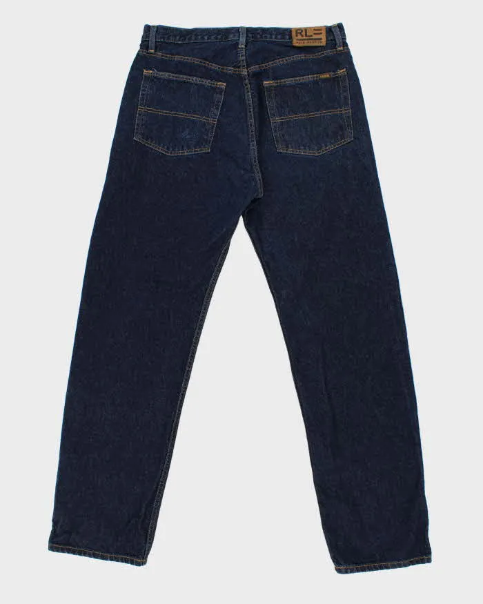 Vintage Y2K 00s Polo Jeans Ralph Lauren Raw Indigo Denim 'RL Easy Fit' Relaxed Staright Leg Jeans - W36 L34 sold by Rokit product image thumbnail 2
