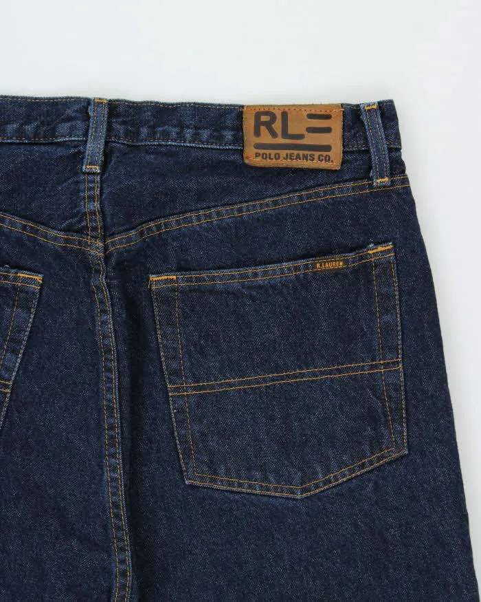 Vintage Y2K 00s Polo Jeans Ralph Lauren Raw Indigo Denim 'RL Easy Fit' Relaxed Staright Leg Jeans - W36 L34 sold by Rokit product image thumbnail 4