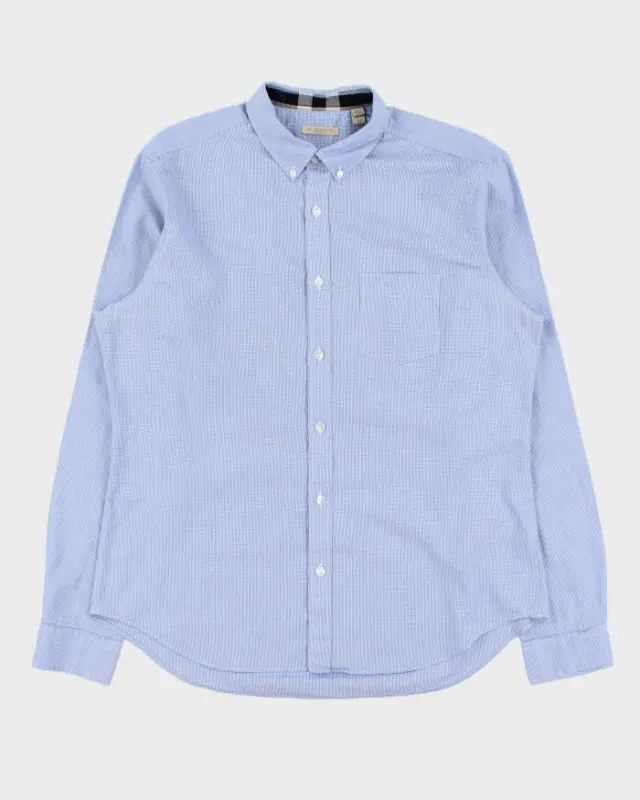 Vintage Burberry Brit Mini Houndstooth Check Long Sleeve Shirt - XL made by Burberry