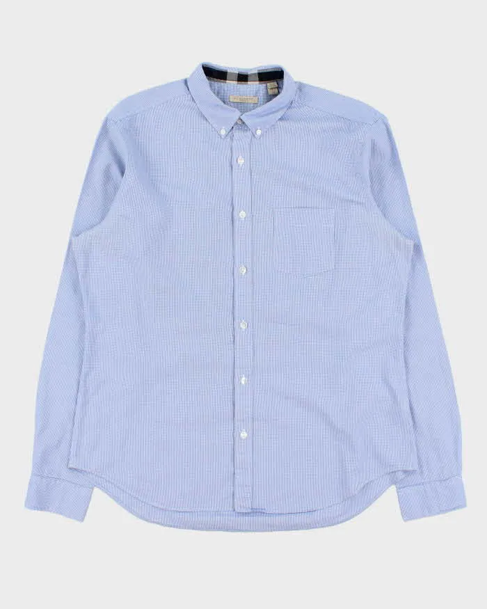 Vintage Burberry Brit Mini Houndstooth Check Long Sleeve Shirt - XL sold by Rokit