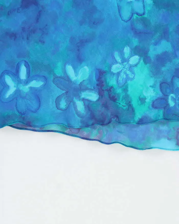 Vintage 1990s Cache Mesh High Neck Floral Maxi Dress - M sold by Rokit product image thumbnail 4