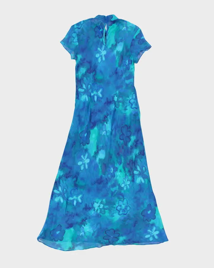 Vintage 1990s Cache Mesh High Neck Floral Maxi Dress - M sold by Rokit product image thumbnail 2