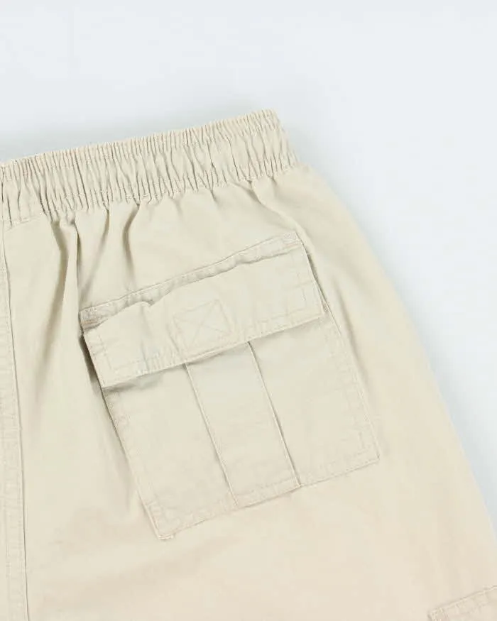 Vintage 1990s Umbro Desert Khaki Canvas Wide Leg Relaxed Fit Shorts - M sold by Rokit product image thumbnail 4
