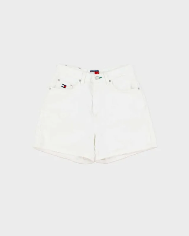 Vintage 1990s Tommy Hilfiger Women's High Waisted 'Perfect' Made In Canada Denim Mini Shorts - W26 made by Tommy Hilfiger