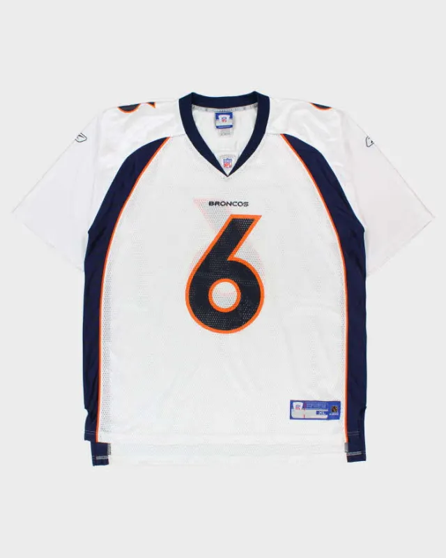 Vintage 2006-07 Reebok Denver Broncos Jay Cutler #6 NFL Equipment Away Jersey - XL made by Rokit