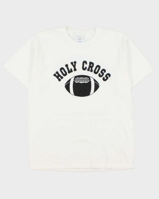 Vintage Y2K 00s Holy Cross Subway Bowl Football Championships Heavyweight Crewneck T-Shirt - L made by Rokit