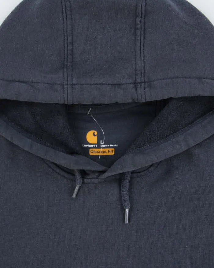Vintage Carhartt Navy Midweight Original Fit Pullover Hoodie - L sold by Rokit product image thumbnail 5