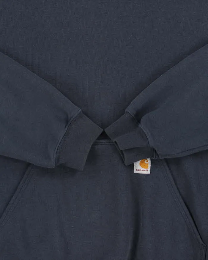 Vintage Carhartt Navy Midweight Original Fit Pullover Hoodie - L sold by Rokit product image thumbnail 4