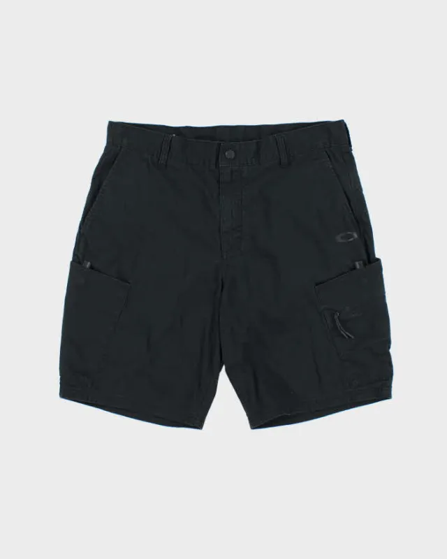 Vintage Oakley Black Canvas Relaxed Fit Technical Outdoor Shorts - W36 made by Oakley