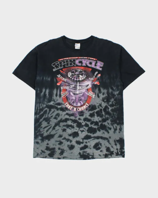 Vintage Y2K 00s Silverwood Theme Park Heavyweight Tie-Dye Crewneck T-Shirt - XL made by Rokit