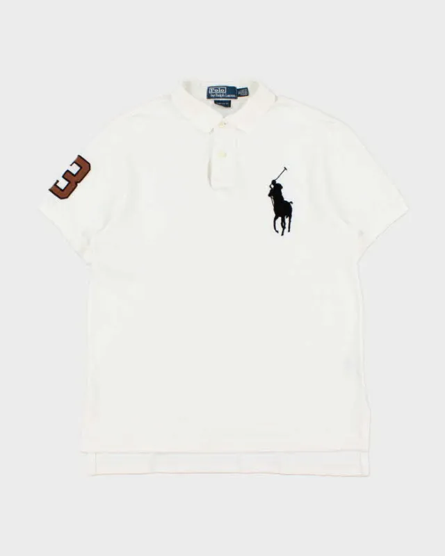 Vintage Y2K 00s Polo Ralph Lauren Big Pony #3 Custom Fit Short Sleeve Polo Shirt - M made by Ralph Lauren