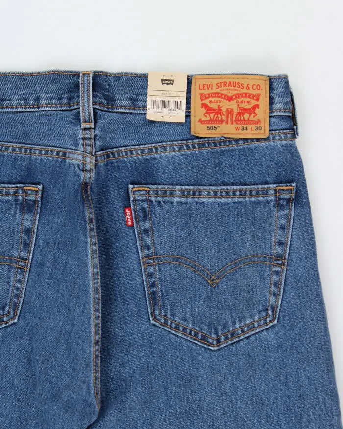 DSWT Levi's 505 Regular Mid Rise Straight Leg Denim Jeans - W34 L30 sold by Rokit product image thumbnail 4