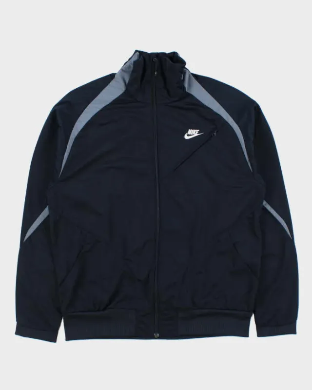 Vintage Y2K 00s Nike Embroidered Funnel Neck Tech Track Jacket - L made by Nike