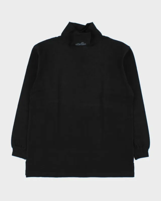 DSWT Vintage 1990s Ellesse Raphaela Heavyweight High Neck Long Sleeve Crewneck T-Shirt - L made by Ellesse