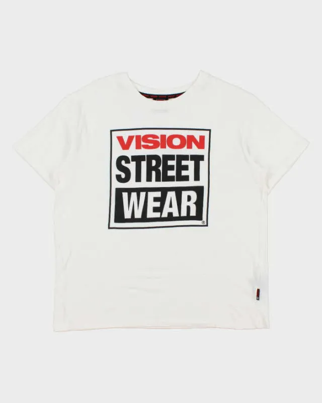 Vintage Y2K 00s Vision Street Wear Heavyweight Boxy Crewneck T-Shirt - M made by Rokit