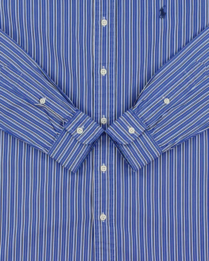 Vintage Y2K 00s Ralph Lauren Striped Classic Pony Custom Fit Long Sleeve Shirt - S sold by Rokit product image thumbnail 4