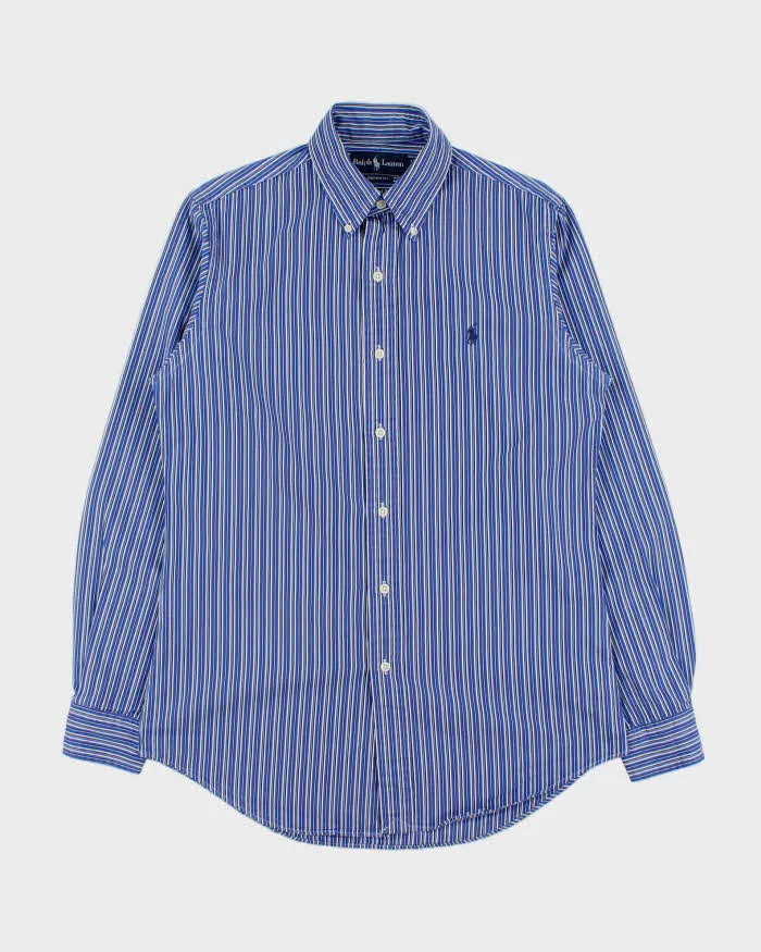 Vintage Y2K 00s Ralph Lauren Striped Classic Pony Custom Fit Long Sleeve Shirt - S sold by Rokit