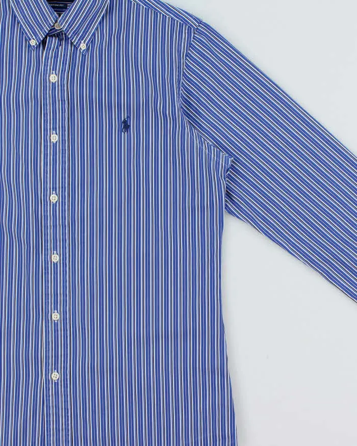 Vintage Y2K 00s Ralph Lauren Striped Classic Pony Custom Fit Long Sleeve Shirt - S sold by Rokit product image thumbnail 3