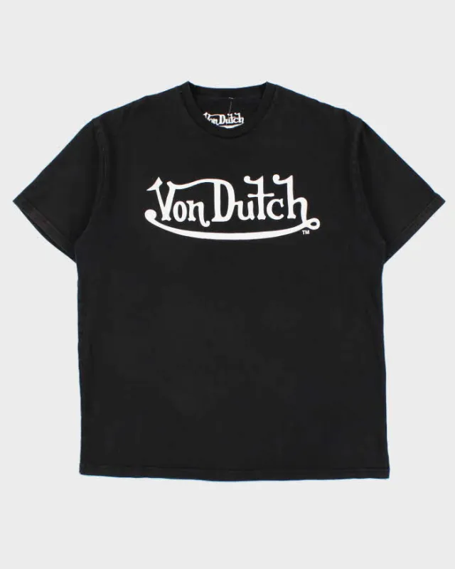 Vintage Y2K 00s Von Dutch Heavyweight Classic Crewneck T-Shirt - XL made by Rokit