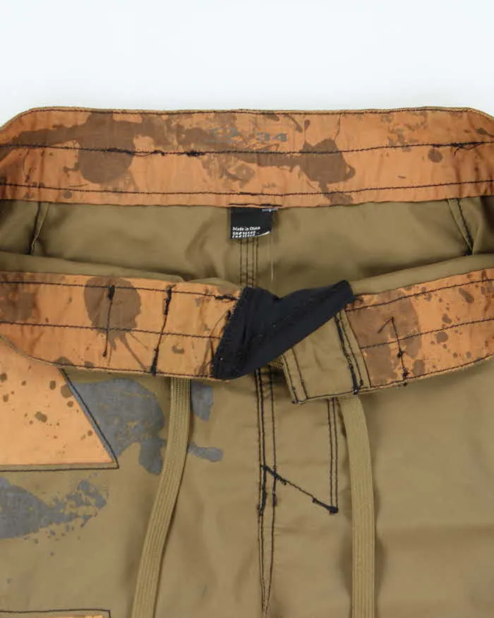 Vintage Y2K 00s Oakley Olive Khaki Embroidered Loose Fit Board Shorts - W34 sold by Rokit product image thumbnail 5