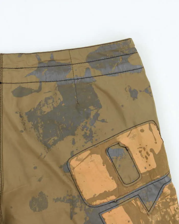 Vintage Y2K 00s Oakley Olive Khaki Embroidered Loose Fit Board Shorts - W34 sold by Rokit product image thumbnail 4