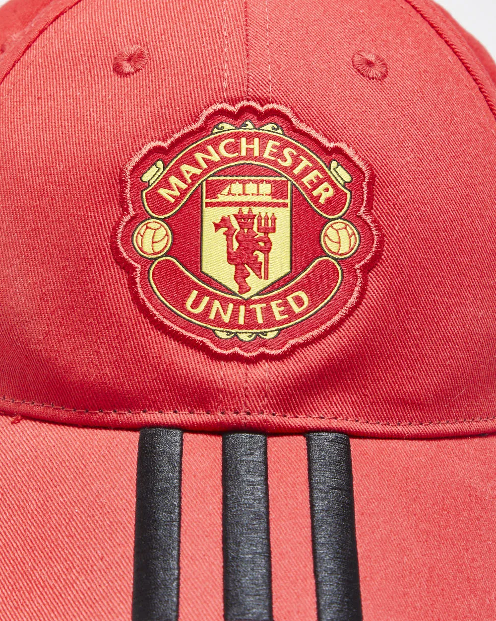 DSWT Adidas Manchester United 3 Stripe Embroidered Baseball Cap - OS sold by Rokit product image thumbnail 3