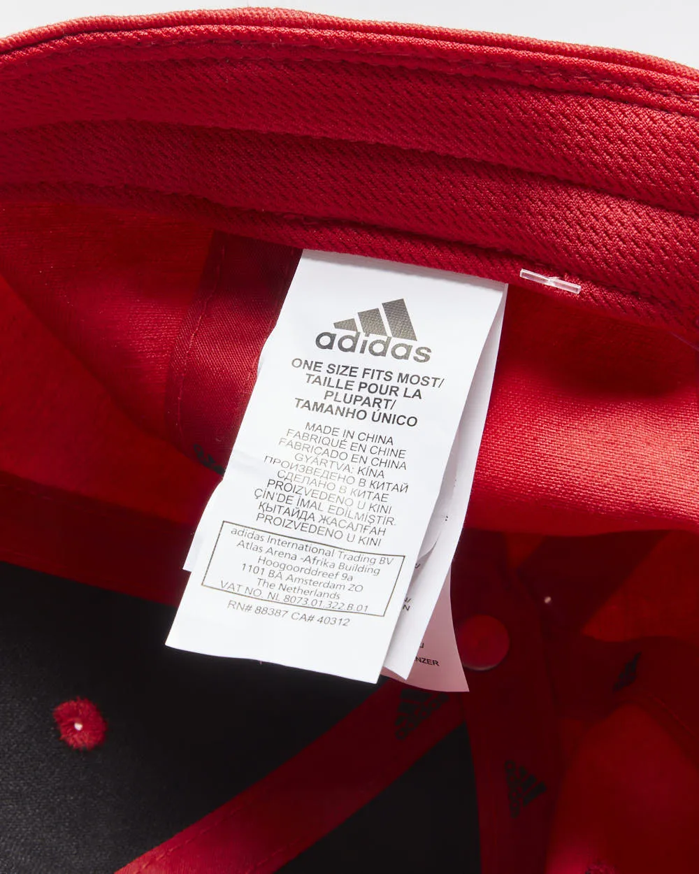 DSWT Adidas Manchester United 3 Stripe Embroidered Baseball Cap - OS sold by Rokit product image thumbnail 4