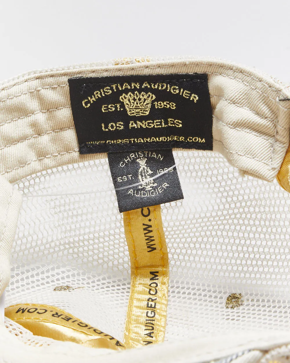 Vintage Y2K 00s Christian Audigier Embroidered Denim Trucker Hat - OS sold by Rokit product image thumbnail 4