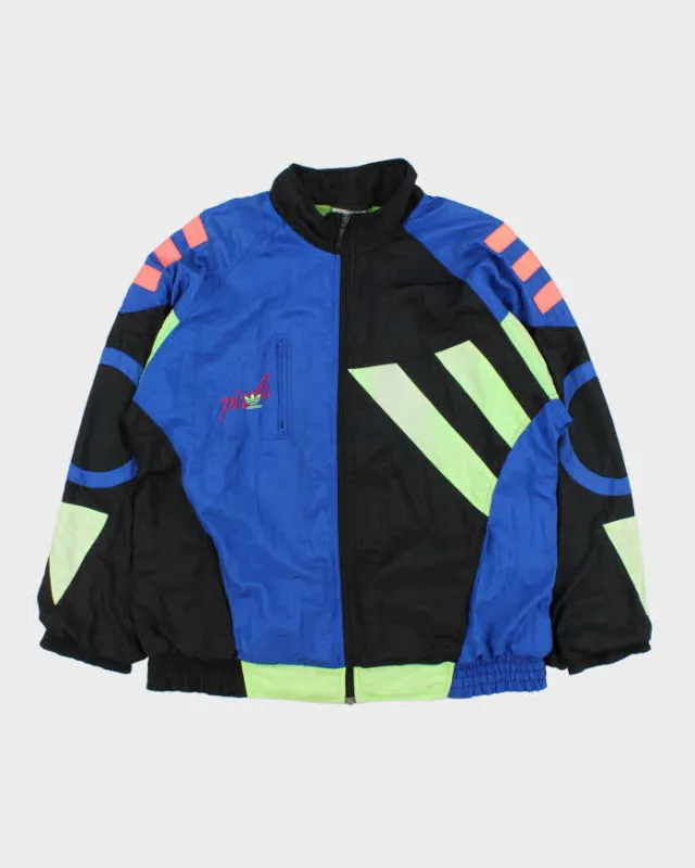Vintage 1980s Adidas Originals Planet Colourblock Shell Windbreaker Jacket - L made by Adidas