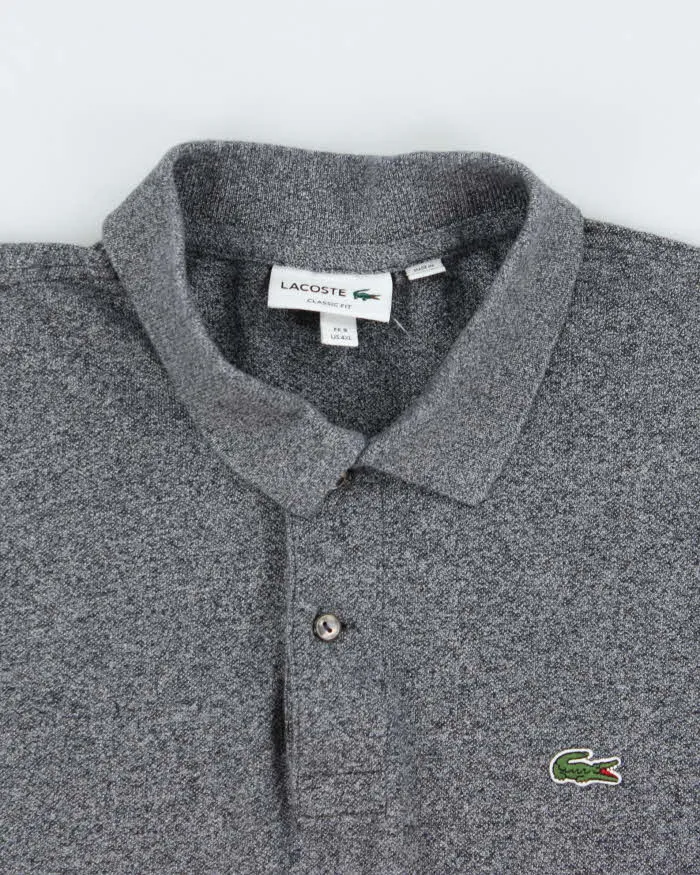 Vintage Lacoste Grey Marl Classic Fit Long Sleeve Polo Shirt - 4XL sold by Rokit product image thumbnail 5