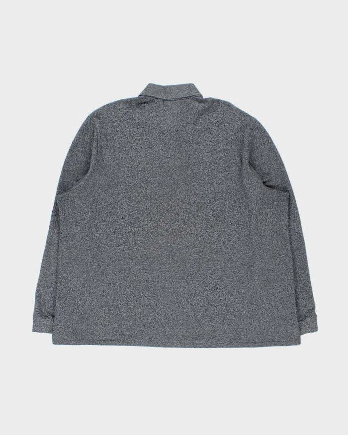 Vintage Lacoste Grey Marl Classic Fit Long Sleeve Polo Shirt - 4XL sold by Rokit product image thumbnail 2