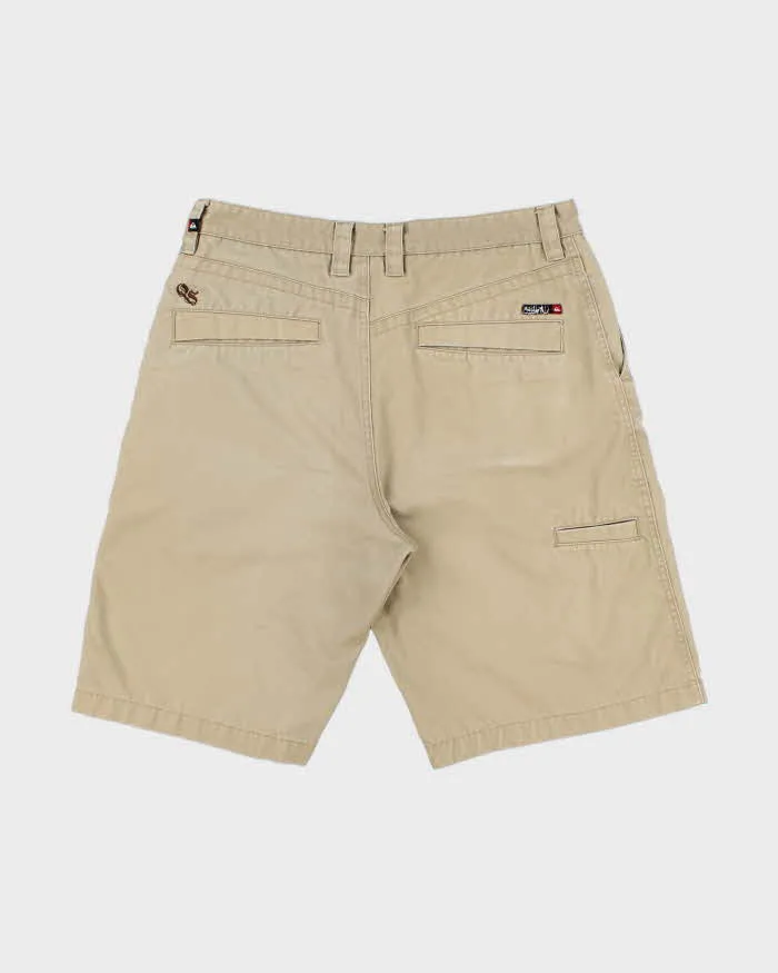 Vintage Y2K 00s Quiksilver Desert Khaki Canvas Relaxed Fit Baggy Skater Shorts - W32 sold by Rokit product image thumbnail 2