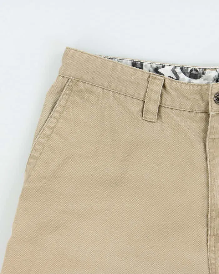 Vintage Y2K 00s Quiksilver Desert Khaki Canvas Relaxed Fit Baggy Skater Shorts - W32 sold by Rokit product image thumbnail 3