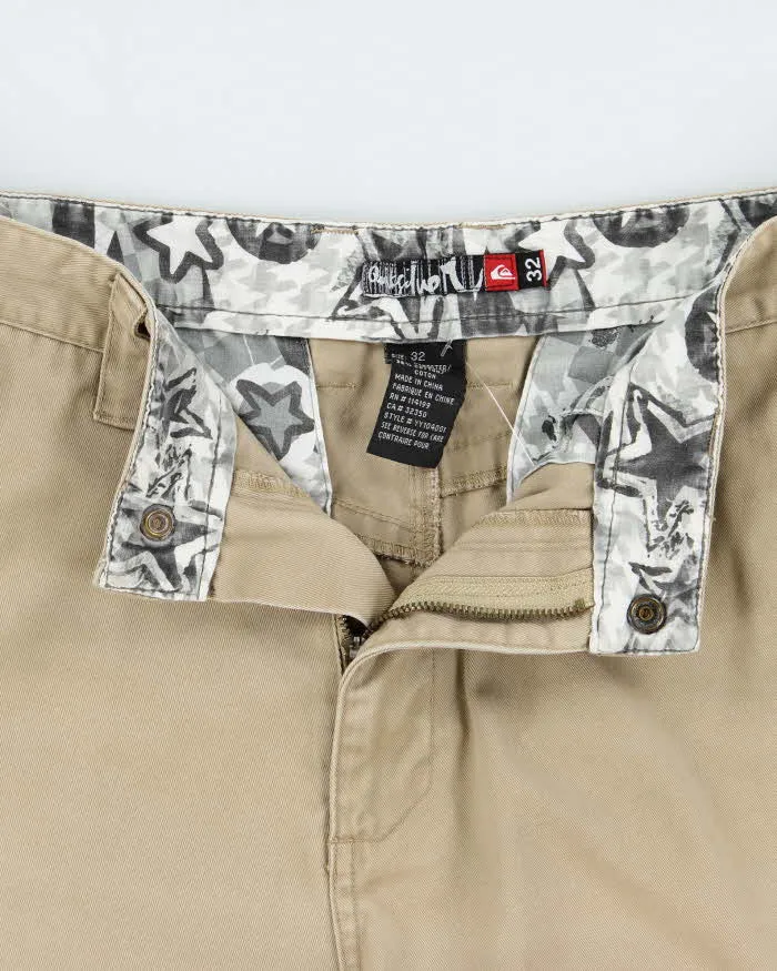Vintage Y2K 00s Quiksilver Desert Khaki Canvas Relaxed Fit Baggy Skater Shorts - W32 sold by Rokit product image thumbnail 5